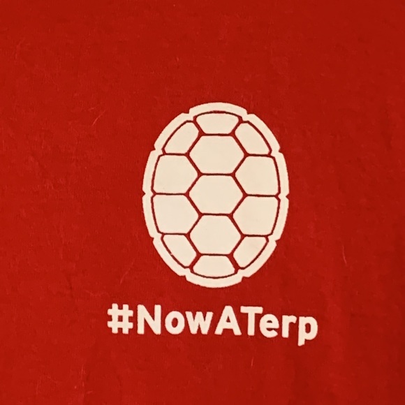 UNIVERSITY OF MARYLAND "NOW A TERP" SHORT SLEEVE TEE RED - Picture 2 of 5